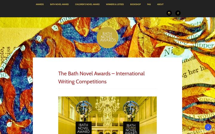 Ekrano kopija bathnovelaward.co.uk