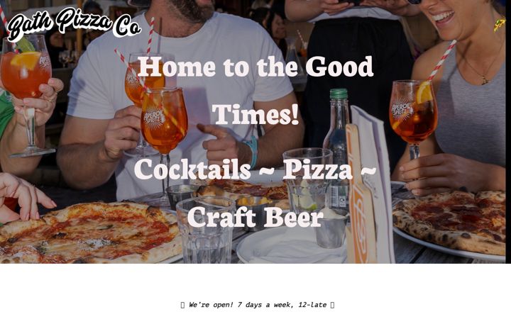 Screenshot of bathpizzaco.com