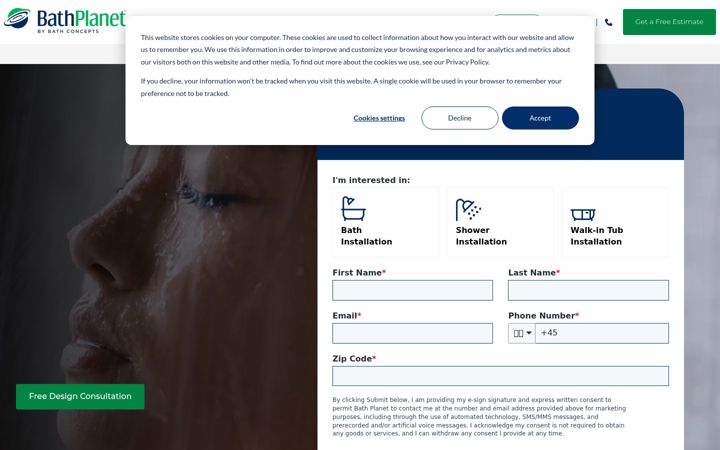 Screenshot of bathplanet.com
