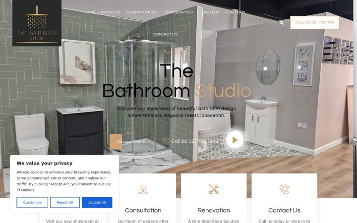 Captură de ecran a bathroom-studio.ie
