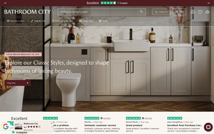 Screenshot of bathroomcity.co.uk