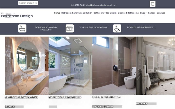 Screenshot of bathroomdesigndublin.ie