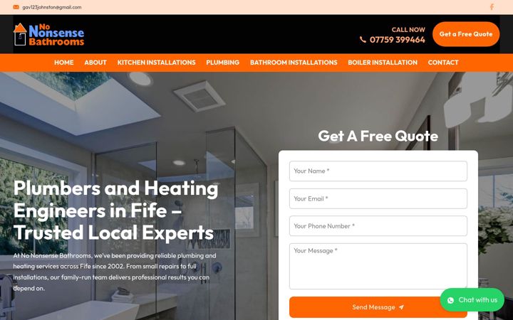 Screenshot of bathroomfittersfife.co.uk