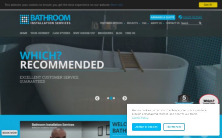 Skærmbillede af bathroominstallationservices.co.uk