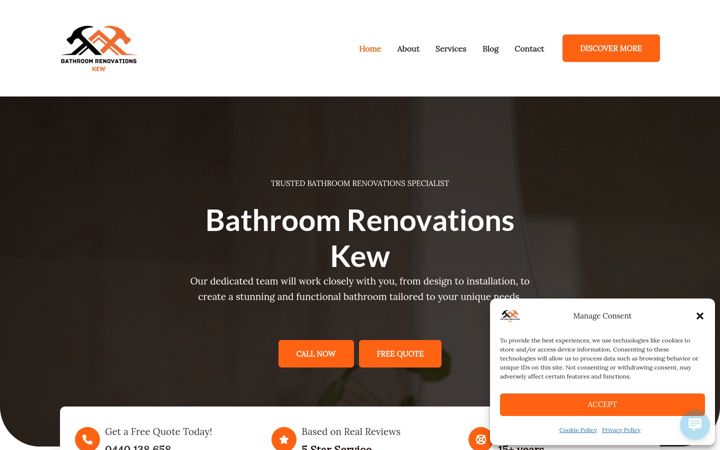 Screenshot of bathroomrenovationskew.com.au