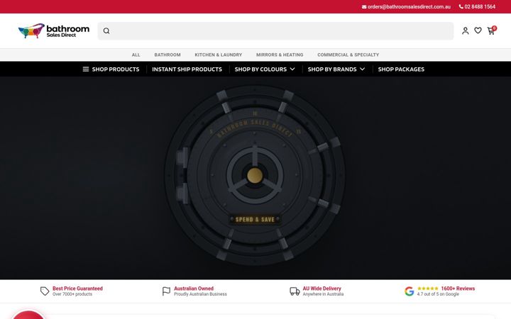Screenshot of bathroomsalesdirect.com.au