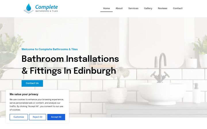 Skærmbillede af bathroomsedinburgh.co.uk