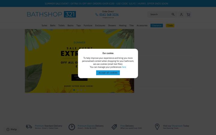Screenshot of bathshop321.com