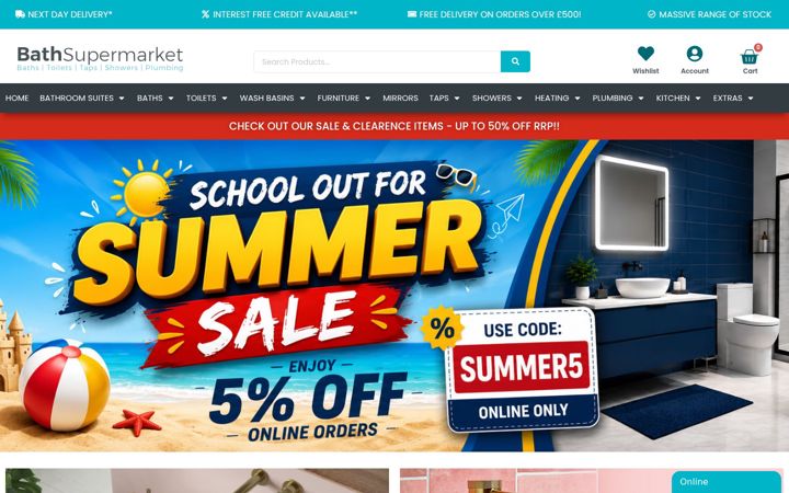 Screenshot of bathsupermarket.co.uk