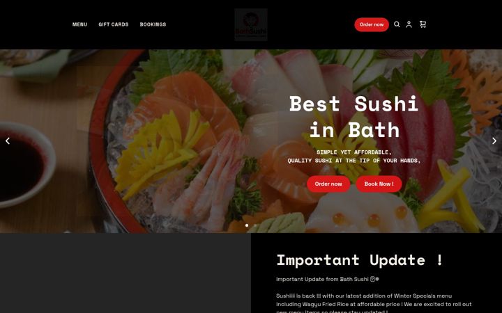 Screenshot di bathsushi.uk
