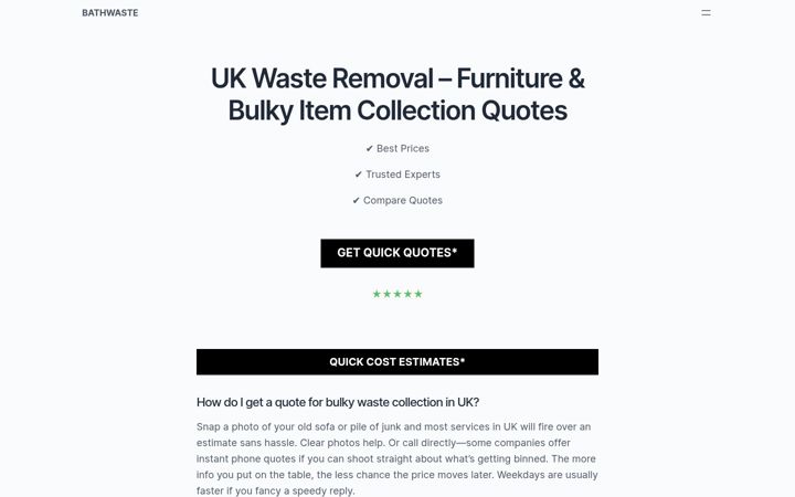 Screenshot of bathwaste.co.uk