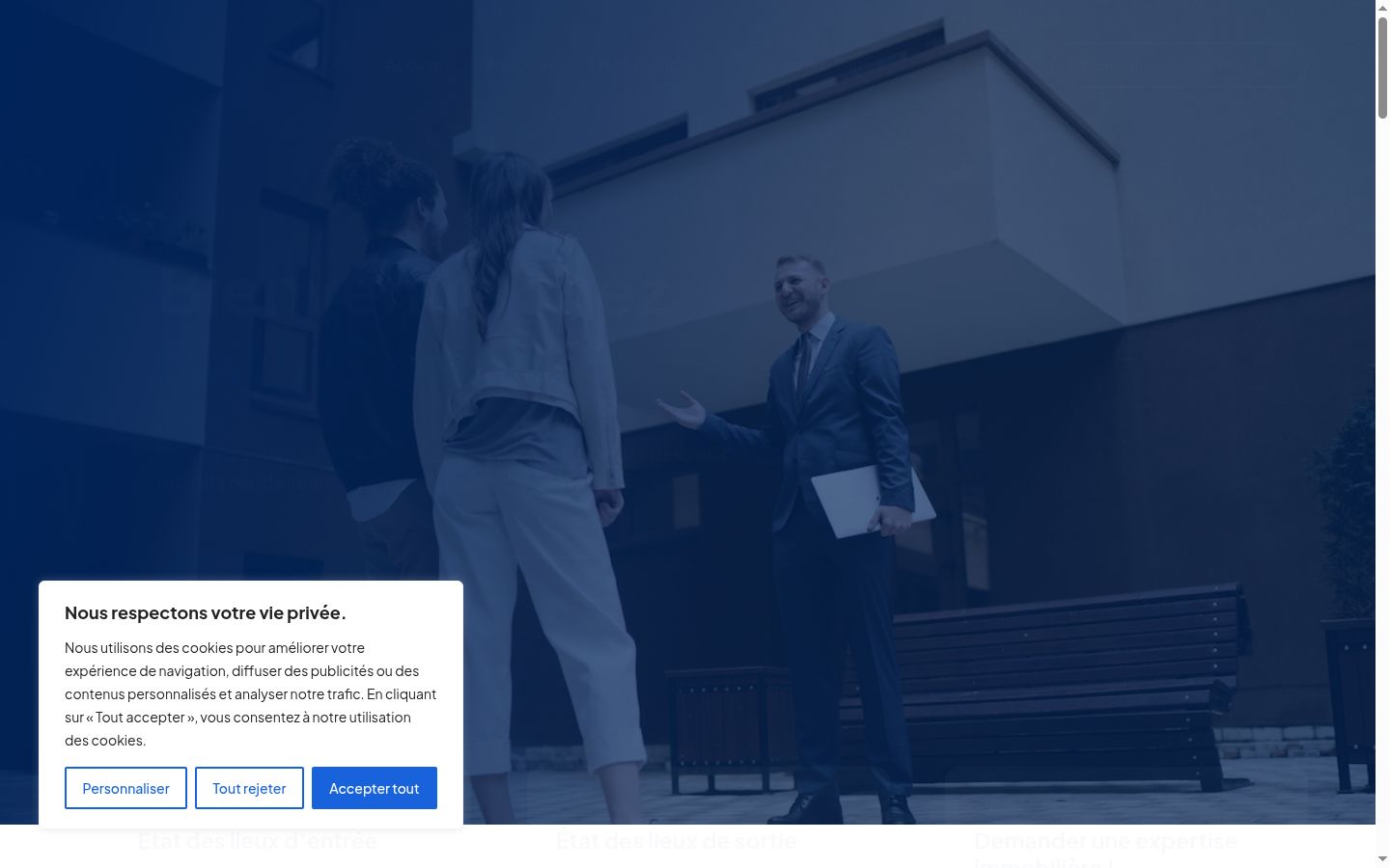 Posnetek zaslona pasice za privolitev, prikazane pred kakršno koli interakcijo