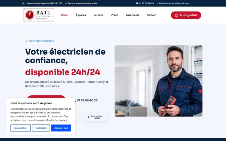 Skjámynd af bati-home-services-electricien.fr