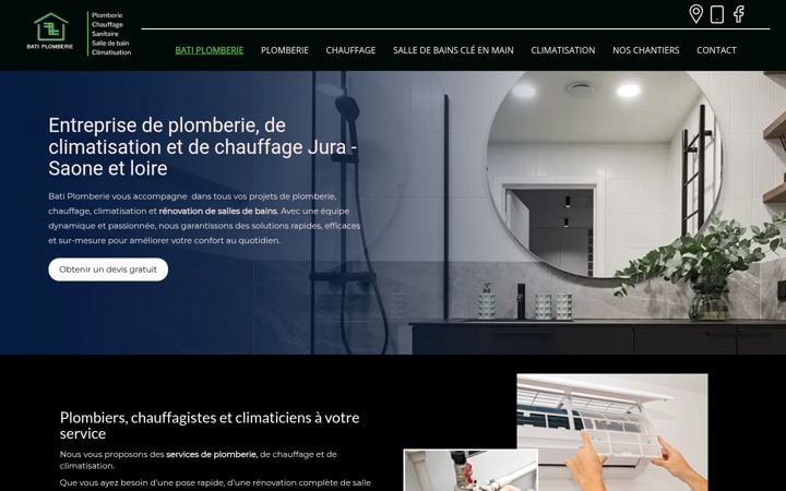 Screenshot of bati-plomberie39.fr
