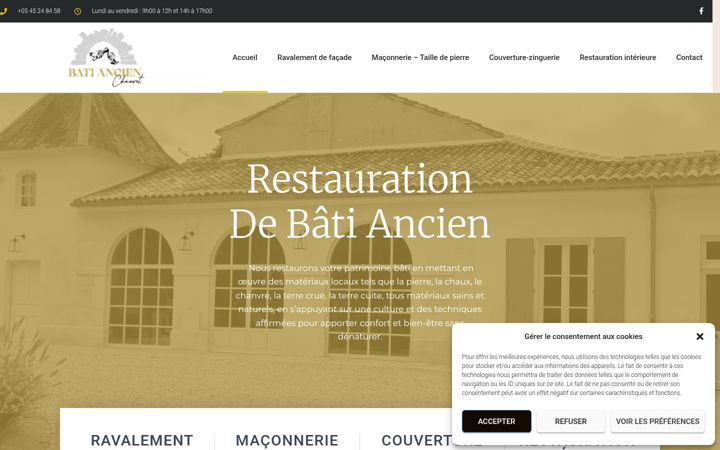 Screenshot of batiancienchauvet.fr