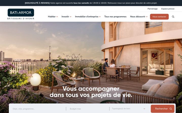 Screenshot of batiarmor.fr