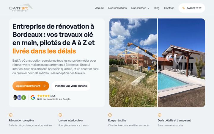 Screenshot of batiartconstruction.fr