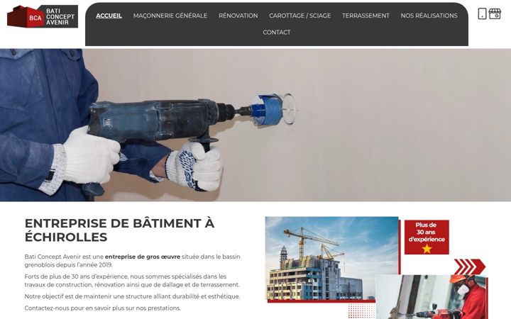 Screenshot of baticonceptavenir.fr