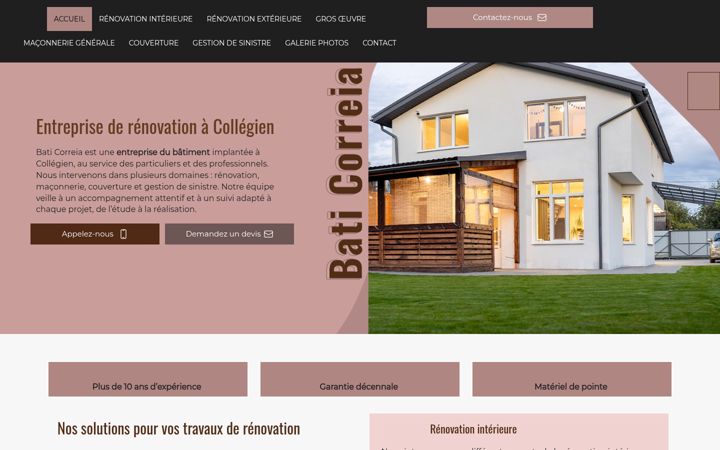 Screenshot of baticorreia-renovation.fr
