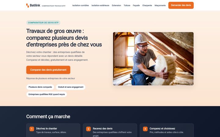 Screenshot of batilink.fr