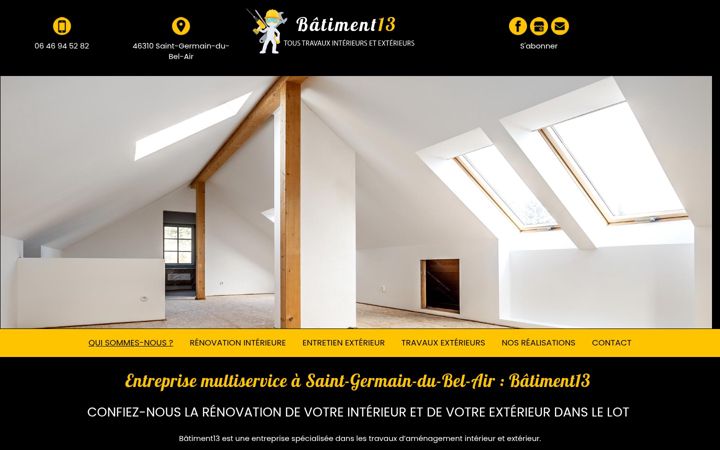 Screenshot of batiment13.fr