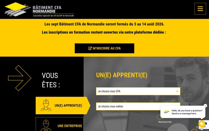 Screenshot of batimentcfanormandie.fr