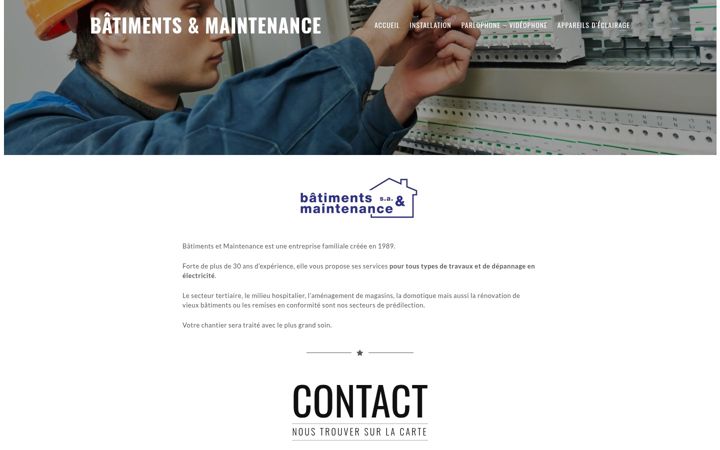 Screenshot of batimentsetmaintenance.be