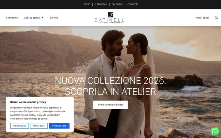 Screenshot of batinellisposa.it