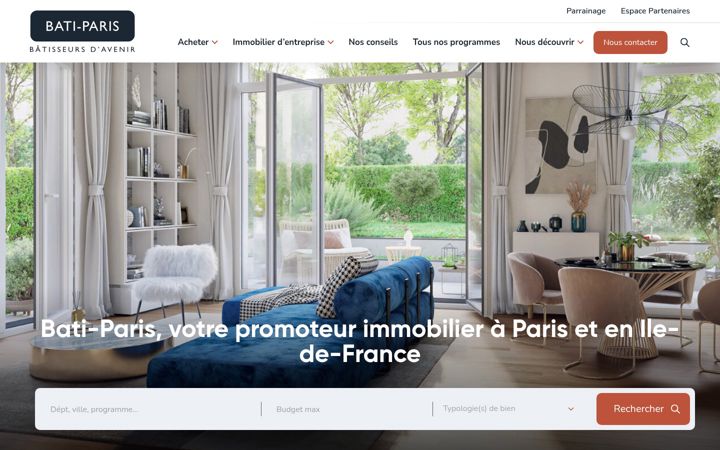 Screenshot of batiparis.fr