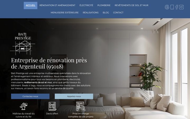 Screenshot of batiprestige.fr