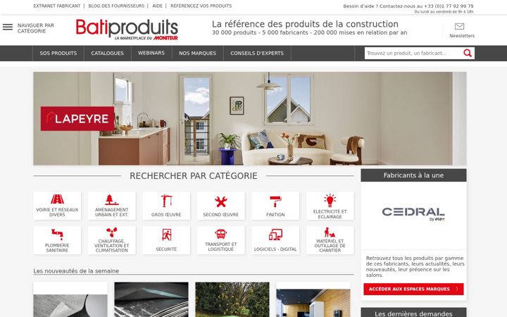 Screenshot of batiproduits.com