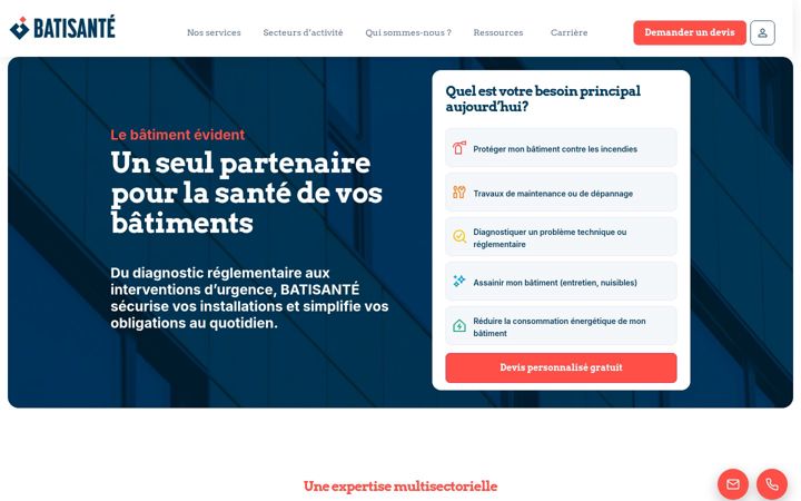 Screenshot of batisante.fr