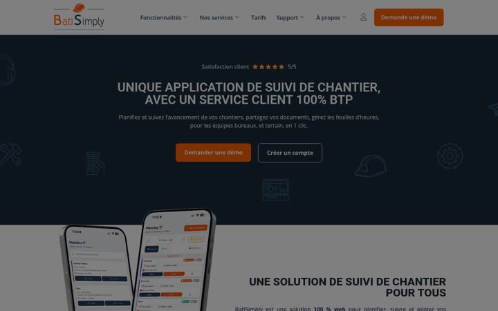 Екранна снимка на batisimply.fr