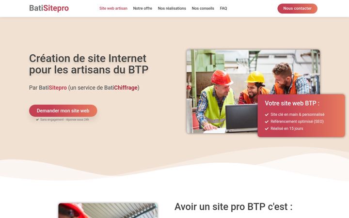 Screenshot of batisitepro.fr