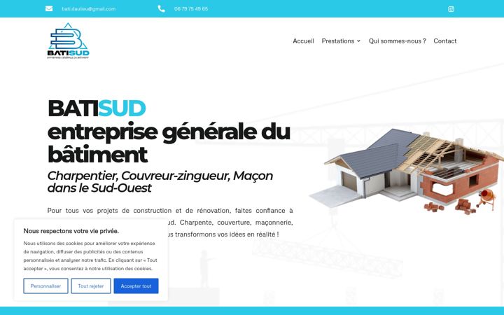 Screenshot of batisud-daulieu.fr