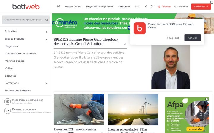 Screenshot of batiweb.com