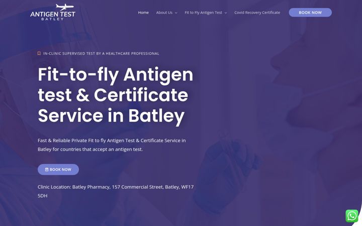 Screenshot of batleyclinic.co.uk