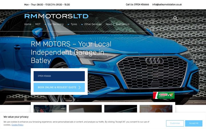 Screenshot of batleymotstation.co.uk