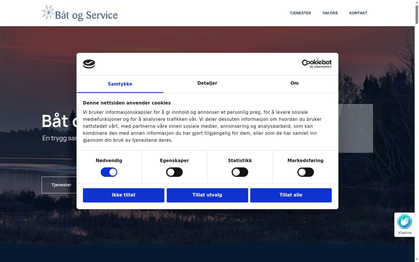 Screenshot of the consent banner shown before any interaction