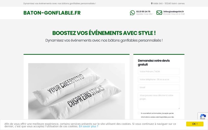 Screenshot of baton-gonflable.fr