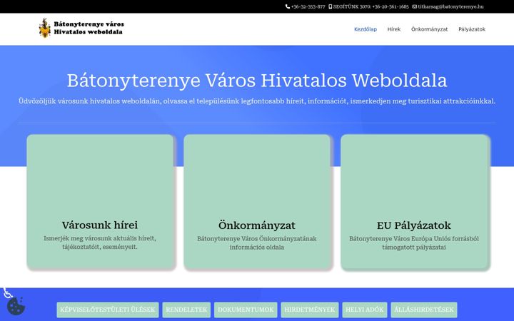 Screenshot of batonyterenye.hu