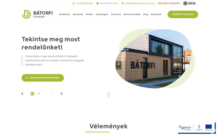 Screenshot di batorfi-fogaszat.hu