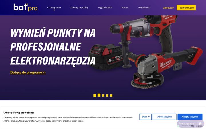 Skærmbillede af batpro.pl