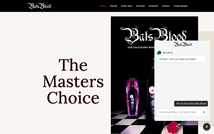 Screenshot of batsblood.com
