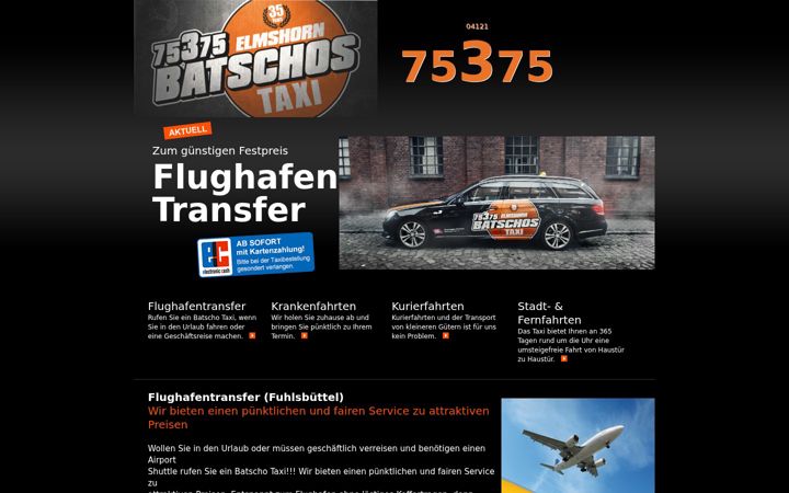 Screenshot of batschotaxi.de
