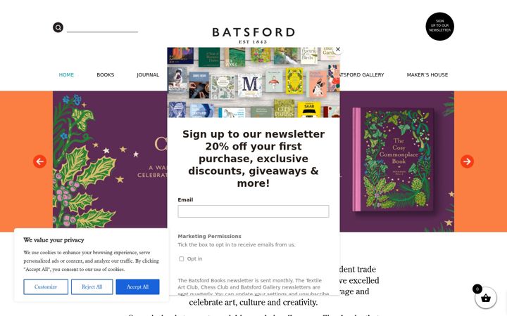 Screenshot of batsfordbooks.com
