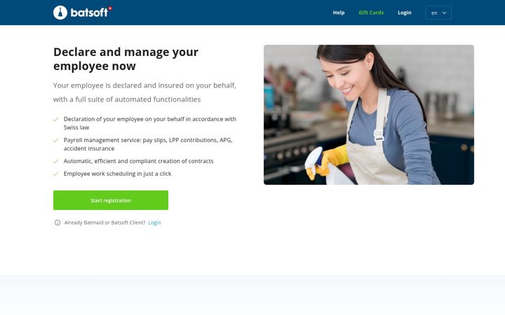 Screenshot of batsoft.ch