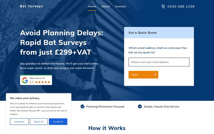 Screenshot of batsurveys.co.uk