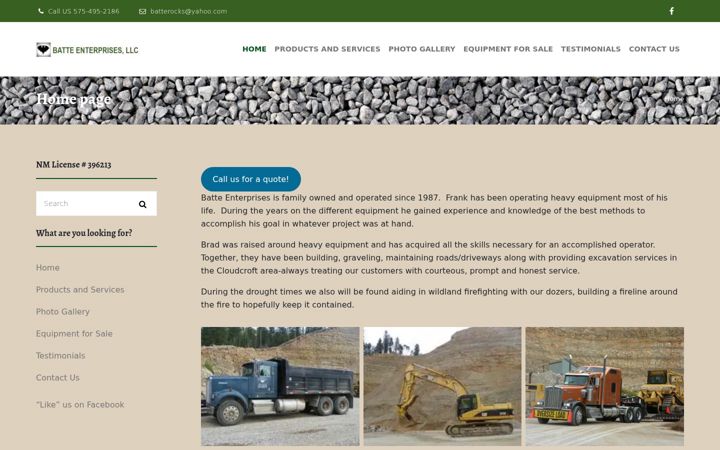 Screenshot of battegravel.com