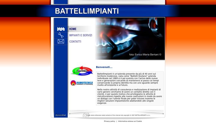 Screenshot of battellimpianti.it